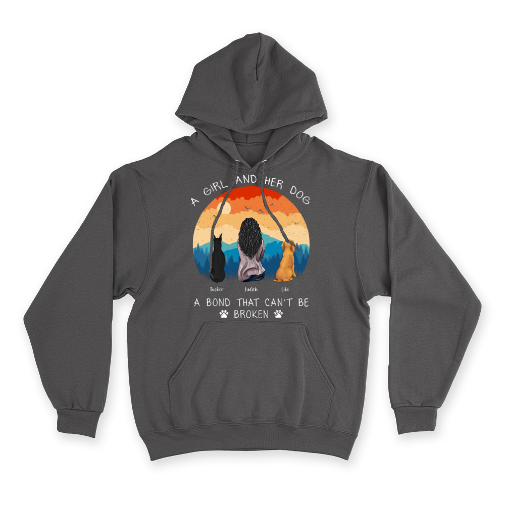 A Girl and Her Dog - Custom Hoodie