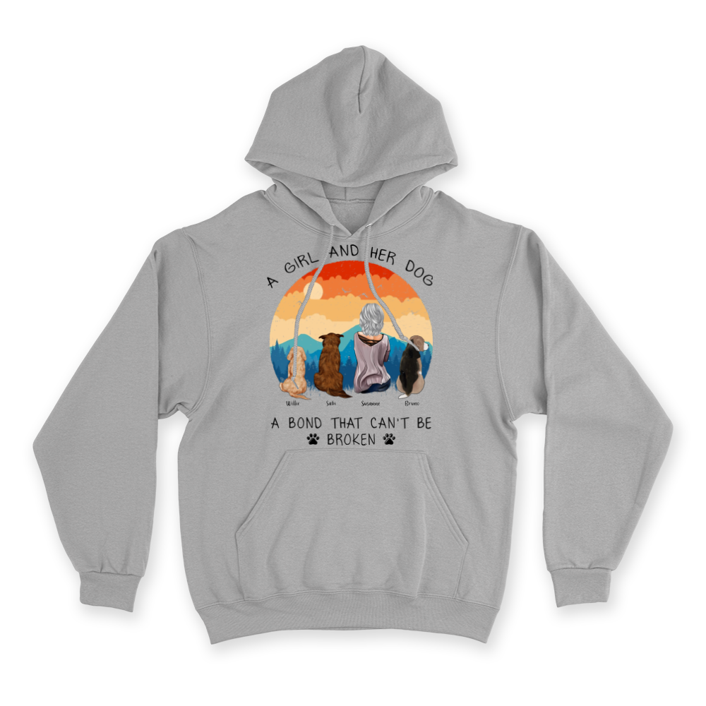 A Girl and Her Dog - Custom Hoodie