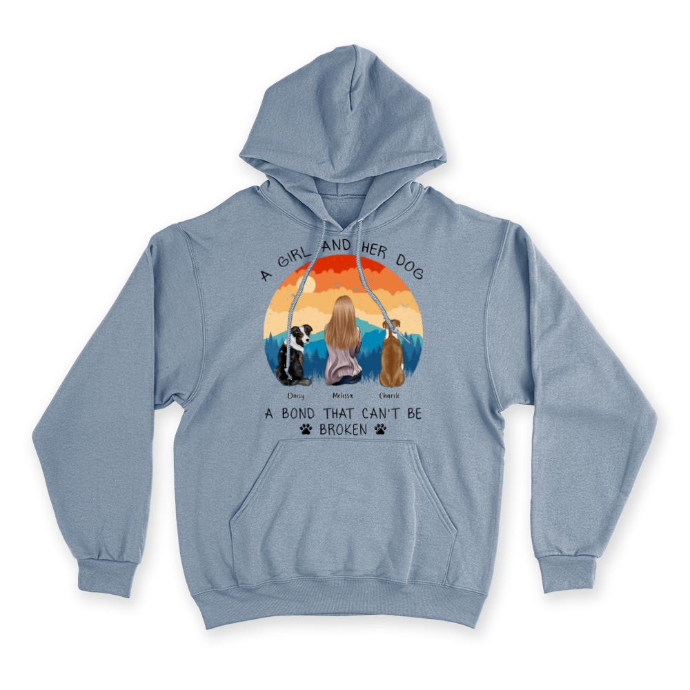 A Girl and Her Dog - Custom Hoodie