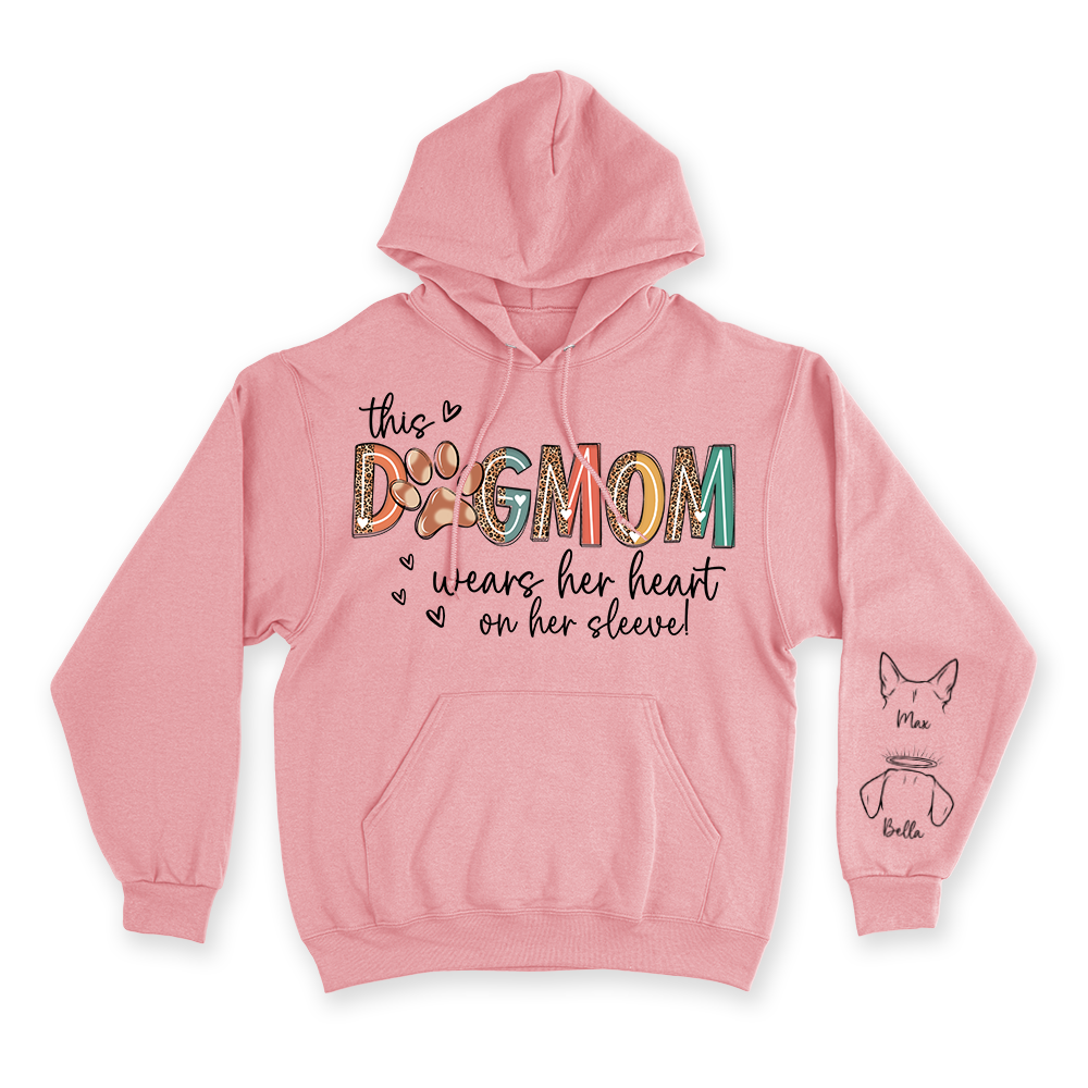 This Dog Mom Wears Her Heart on Her Sleeve - Custom Hoodie