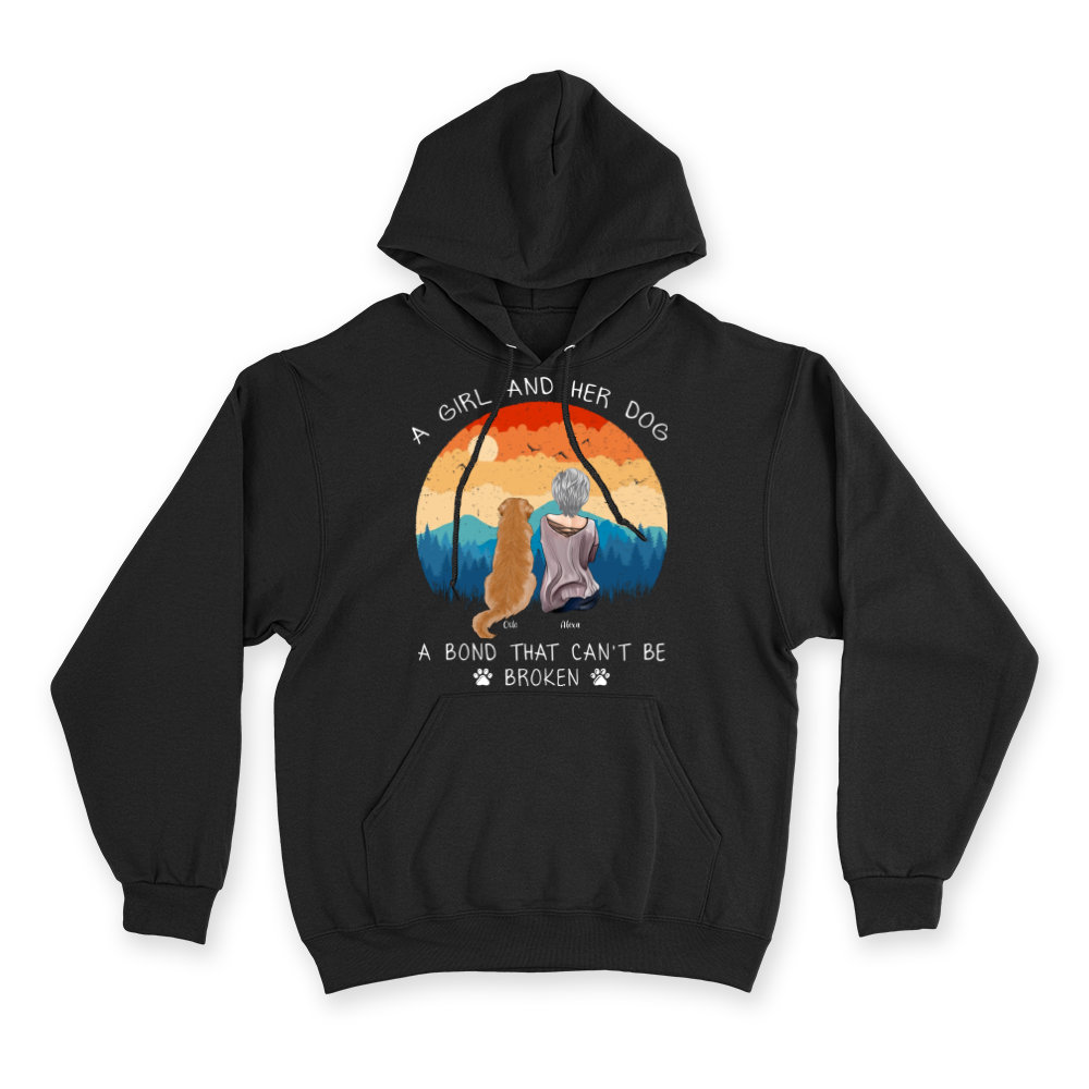 A Girl and Her Dog - Custom Hoodie