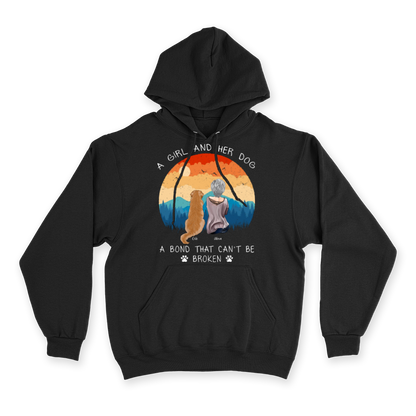 A Girl and Her Dog - Custom Hoodie