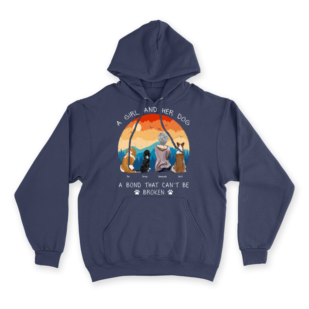 A Girl and Her Dog - Custom Hoodie