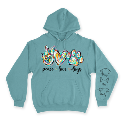 Peace, Love & Dogs - Custom Hoodie