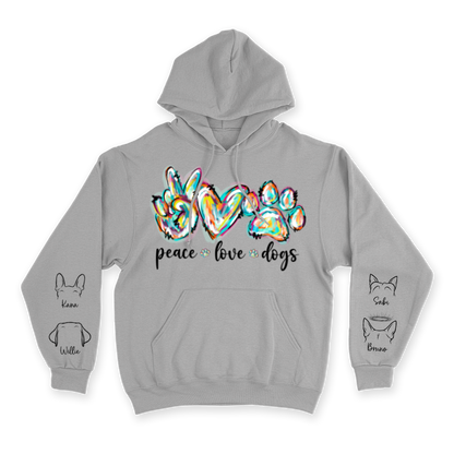 Peace, Love & Dogs - Custom Hoodie