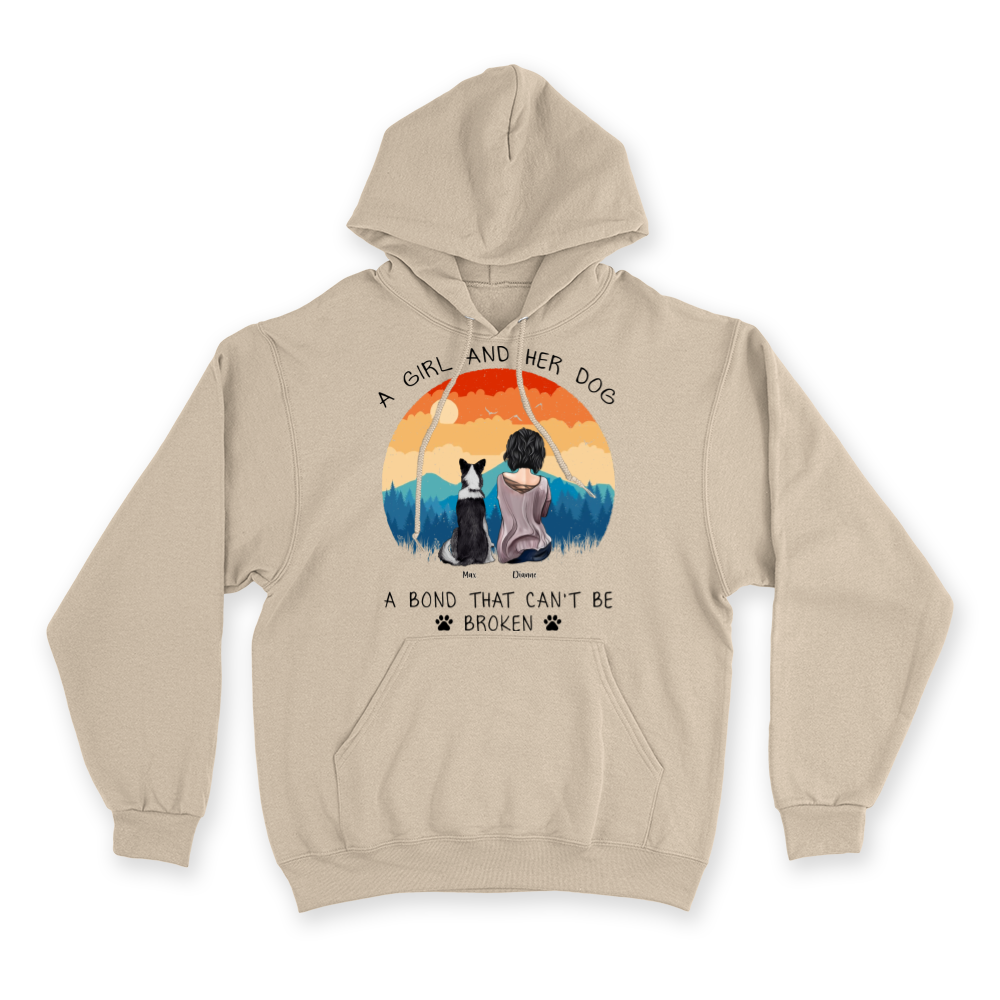 A Girl and Her Dog - Custom Hoodie