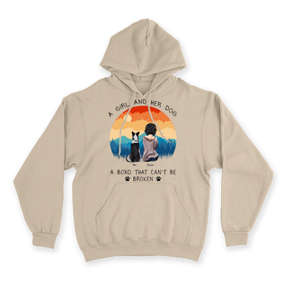 A Girl and Her Dog - Custom Hoodie