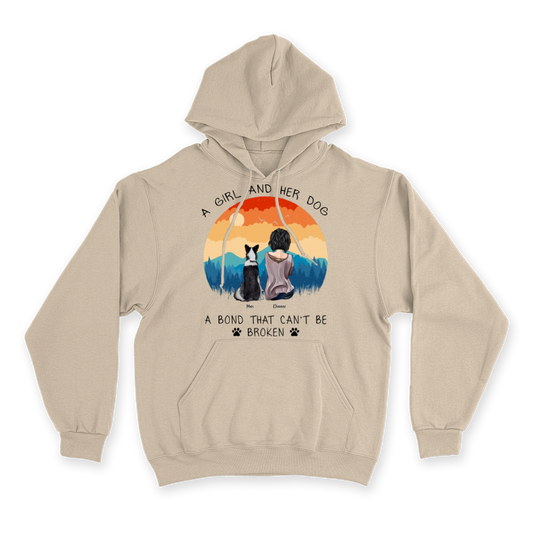 A Girl and Her Dog - Custom Hoodie