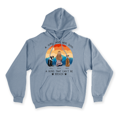 A Girl and Her Dog - Custom Hoodie