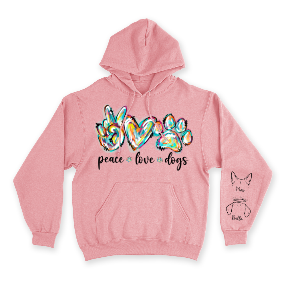 Peace, Love & Dogs - Custom Hoodie