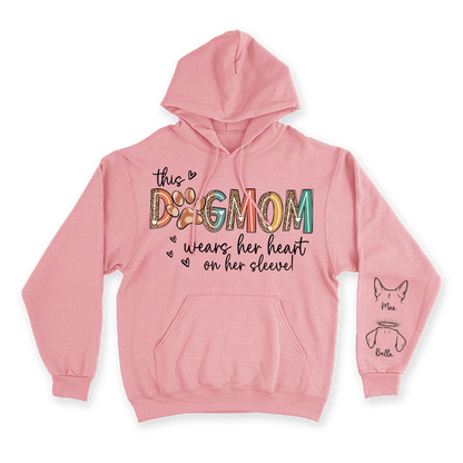 This Dog Mom Wears Her Heart on Her Sleeve - Custom Hoodie