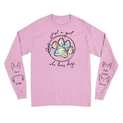 Just a Girl Who Loves Dogs - Custom Long Sleeve
