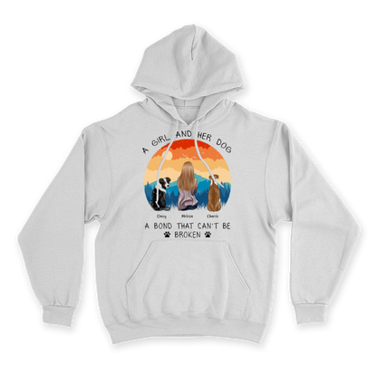 A Girl and Her Dog - Custom Hoodie