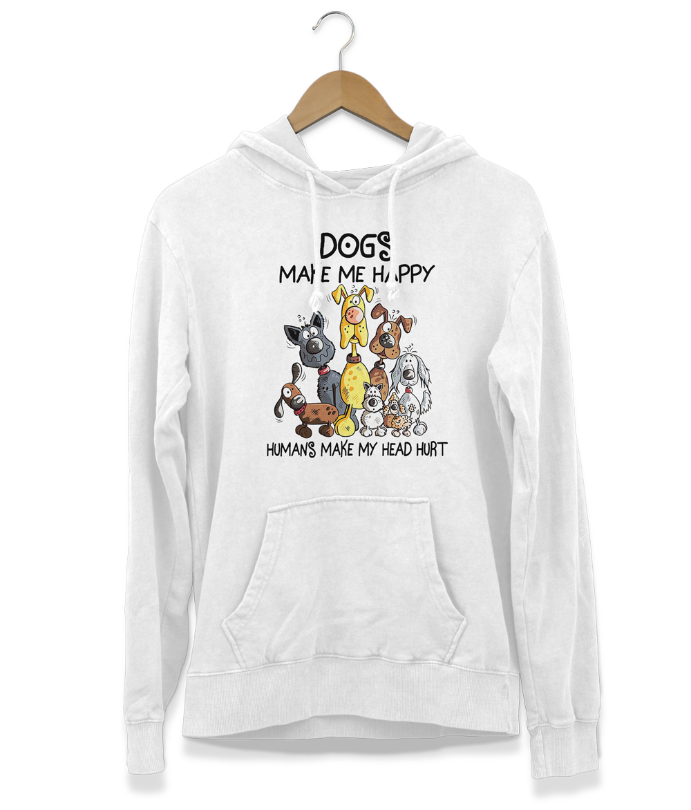 Dogs Make Me Happy Hoodie (Unisex)