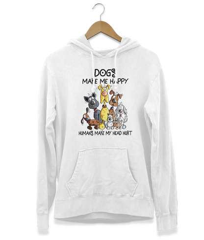 Dogs Make Me Happy Hoodie (Unisex)