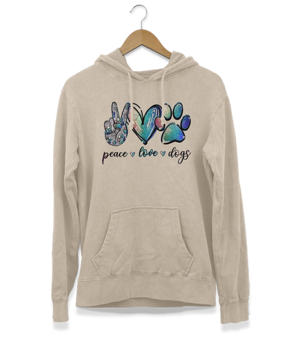 Peace, Love & Dogs Hoodie (Unisex)